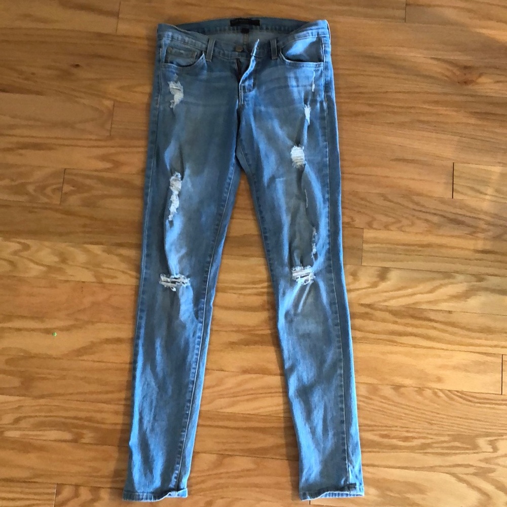 Distressed jeans